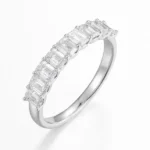 Lab Diamond Emerald Cut Half Eternity Band ZBR0148A-EM-2.5-3.5