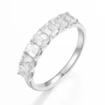 Lab Diamond Emerald Cut Half Eternity Band ZBR0148A-EM-3-4