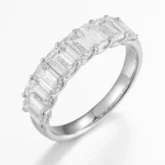 Lab Diamond Emerald Cut Half Eternity Band ZBR0148A-EM0.3CT