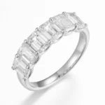 Lab Diamond Emerald Cut Half Eternity Band ZBR0148A-EM0.5CT