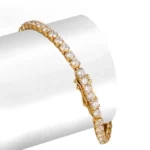 Lab Diamond Tennis Bracelet 14K Gold Yellow 1