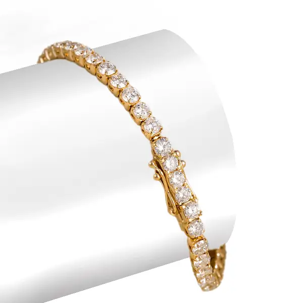 Lab Diamond Tennis Bracelet 14K Gold Yellow 1 Lab Diamond Tennis Bracelet 14K Gold Yellow 1