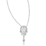 Lab Diamonds Necklace Tassel 10K 3