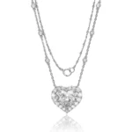 Lab Grown Diamond Heart Necklace 14K