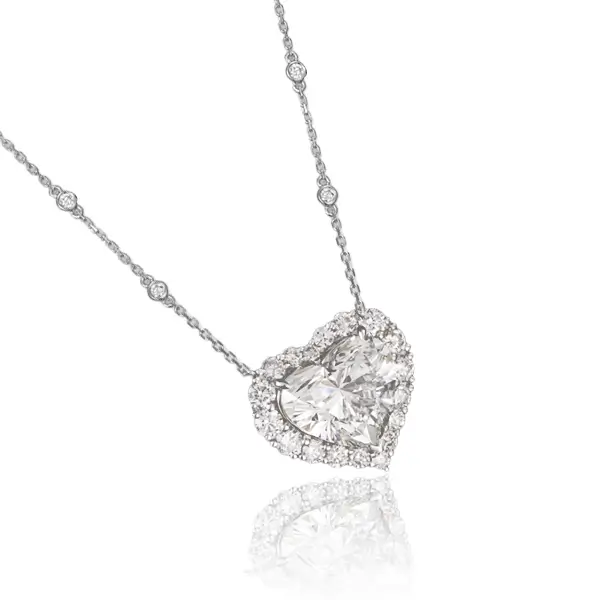 Lab Grown Diamond Heart Necklace 14K 2 Lab Grown Diamond Heart Necklace 14K 2