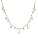Lab Grown Diamond Necklace Dangle Station