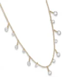 Lab Grown Diamond Necklace Dangle Station 2