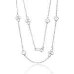 Lab Grown Diamond Station Necklace Round