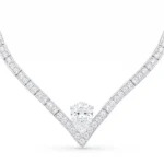 Lab Grown Diamond V Necklace 14K Gold 2