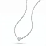 Lab Grown Diamond V Necklace 14K Gold 3