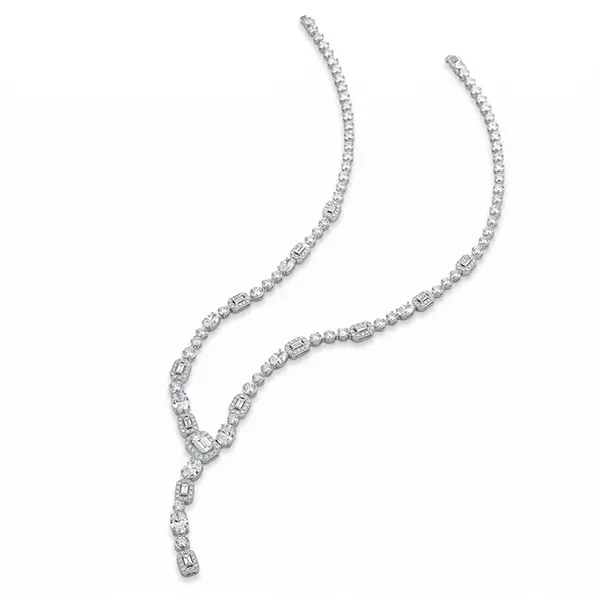 Lab Grown Diamond Y Necklace 14K Gold 2 Lab Grown Diamond Y Necklace 14K Gold 2