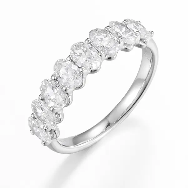 Lab Grown Oval Diamond Band PT900 ZBR0148A-OV-3-4