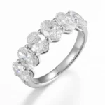 Lab Grown Oval Diamond Band PT900 ZBR0148A-OV0.5CT