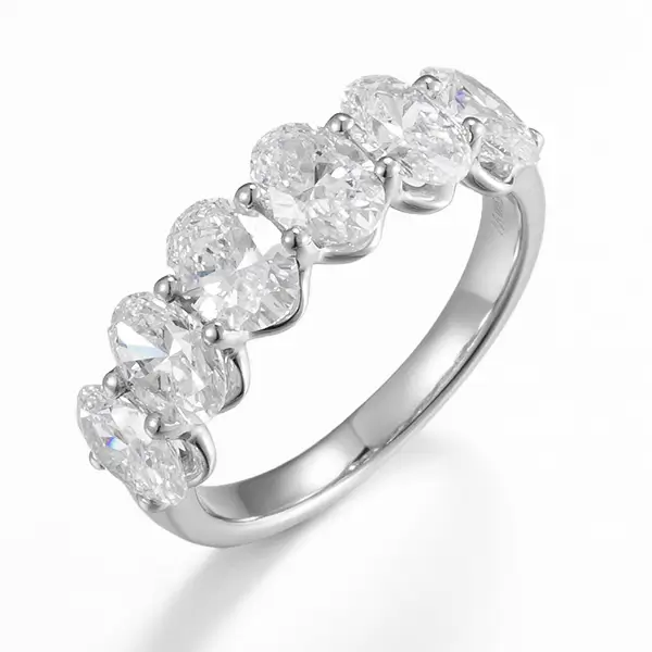 Lab Grown Oval Diamond Band PT900 ZBR0148A-OV0.5CT Lab Grown Oval Diamond Band PT900 ZBR0148A-OV0.5CT