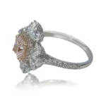 Lab Pink Diamond Engagement Ring Floral 1