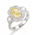 Lab Yellow Diamond Ring Vintage