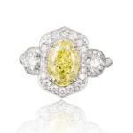Lab Yellow Diamond Ring Vintage 3