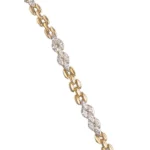 Marquise Lab Diamond Bracelet Alternating 14K 2