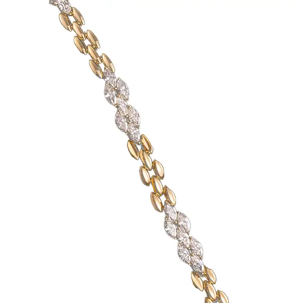Marquise Lab Diamond Bracelet Alternating 14K 2 Marquise Lab Diamond Bracelet Alternating 14K 2