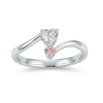 Pink Diamond Lab Grown Ring Bypass Shank 3