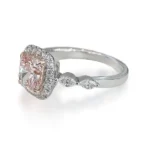 Pink Diamond Lab Ring Cushion 18K thumbnail