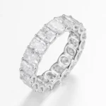 Radiant Cut Lab Grown Diamond Wedding Band
