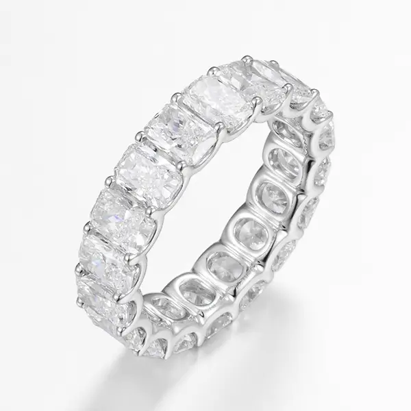 Radiant Cut Lab Grown Diamond Wedding Band