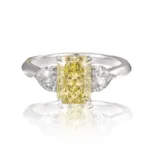 Radiant Yellow Diamond Ring Lab Grown 3