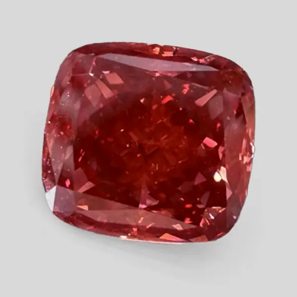 Red Diamond Lab Grown Cushion 3.02ct