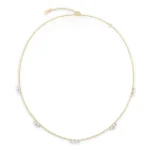 Round Lab Grown Diamond Necklace Drilled