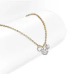 Round Lab Grown Diamond Necklace Drilled 2