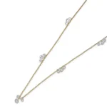 Round Lab Grown Diamond Necklace Drilled 3