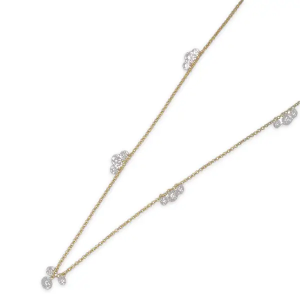 Round Lab Grown Diamond Necklace Drilled 3 Round Lab Grown Diamond Necklace Drilled 3