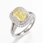 Yellow Diamond Lab Grown Ring Split Shank