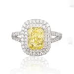 Yellow Diamond Lab Grown Ring Split Shank 3
