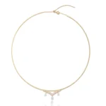 18K Gold Cable Wire Necklace Chevron thumbnail
