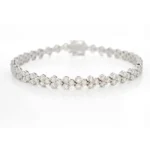 5ct Lab Grown Diamond Tennis Bracelet Cluster