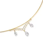 Cable Wire Necklace Chevron 18k