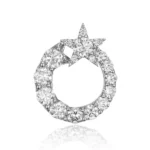 Diamond Pendant Lab Grown Moon Star