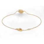 Gold Leaf Bracelet​ Lab Diamond Extendable 2