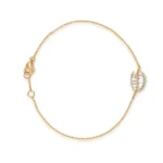 Gold Leaf Bracelet​ Lab Diamond Extendable 3