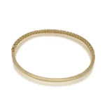 Lab Created Diamond Bangle Half Pave 18K 3