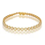 Lab Diamond Bubble Bracelet Bezel 18K