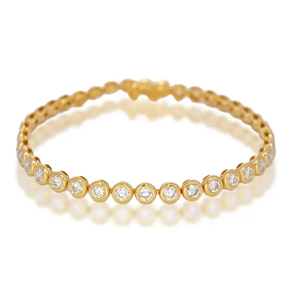 Lab Diamond Bubble Bracelet Bezel 18K Lab Diamond Bubble Bracelet Bezel 18K
