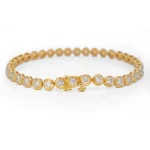 Lab Diamond Bubble Bracelet Bezel 18K 2