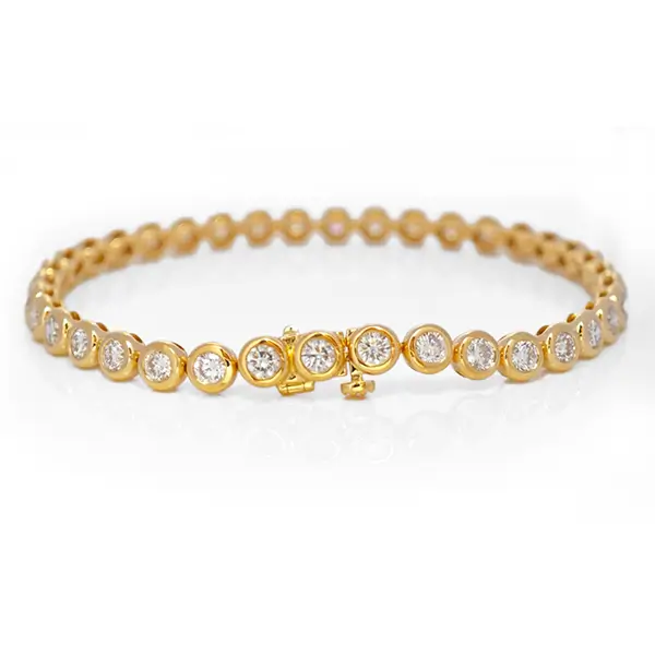Lab Diamond Bubble Bracelet Bezel 18K 2 Lab Diamond Bubble Bracelet Bezel 18K 2