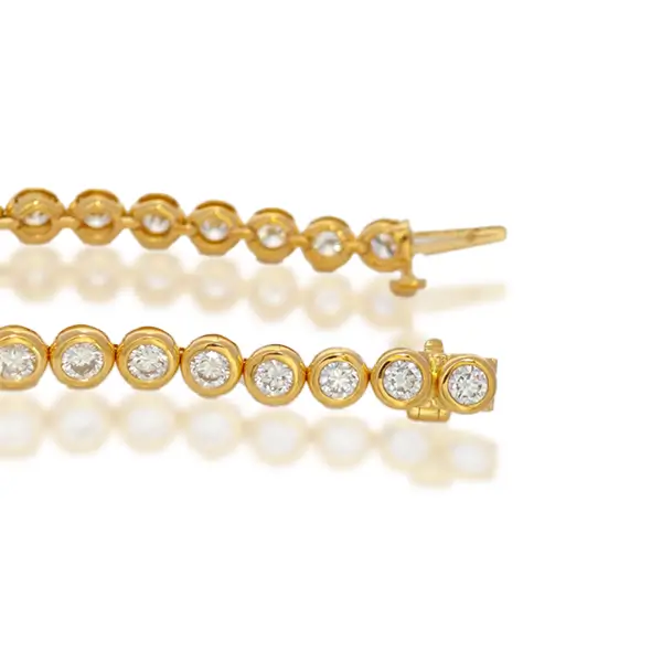 Lab Diamond Bubble Bracelet Bezel 18K 3 Lab Diamond Bubble Bracelet Bezel 18K 3