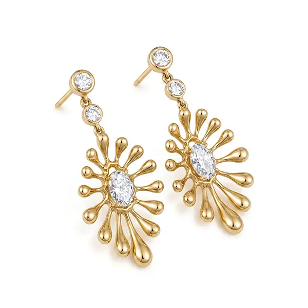 Lab Diamond Drop Earrings Firework 2 Lab Diamond Drop Earrings Firework 2