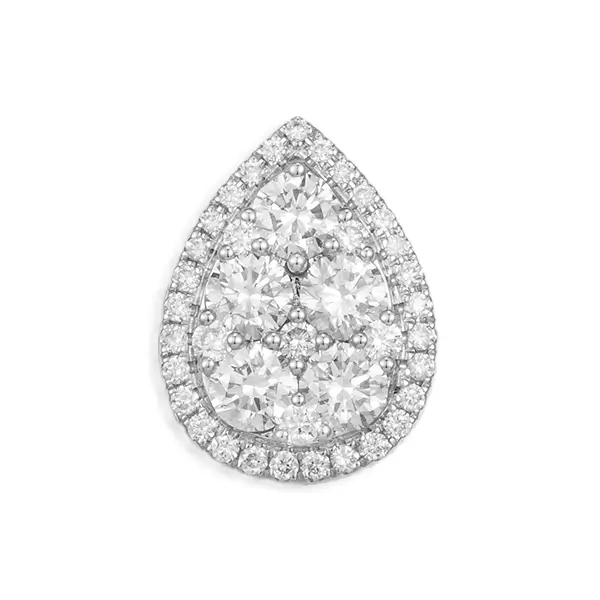Lab Diamond Halo Pendant Round Cluster Lab Diamond Halo Pendant Round Cluster