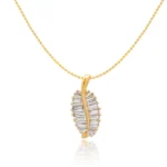 Lab Diamond Leaf Necklace​ 14K 1